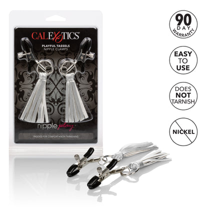 Nipple Play Playful Tassels Nipple Clamps -  Silver SE2614102