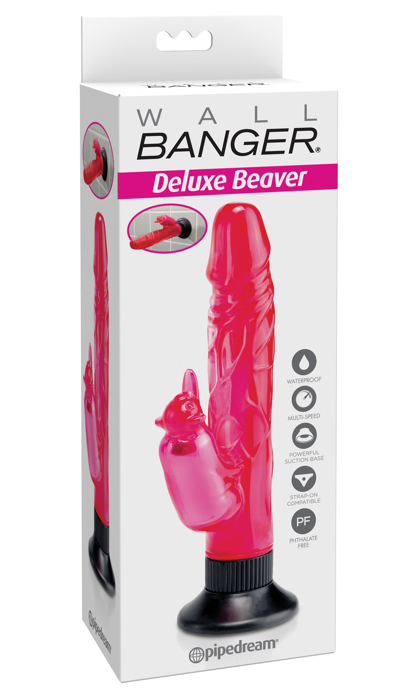 Waterproof Beaver Wall Bangers Deluxe - Pink PD1654-11