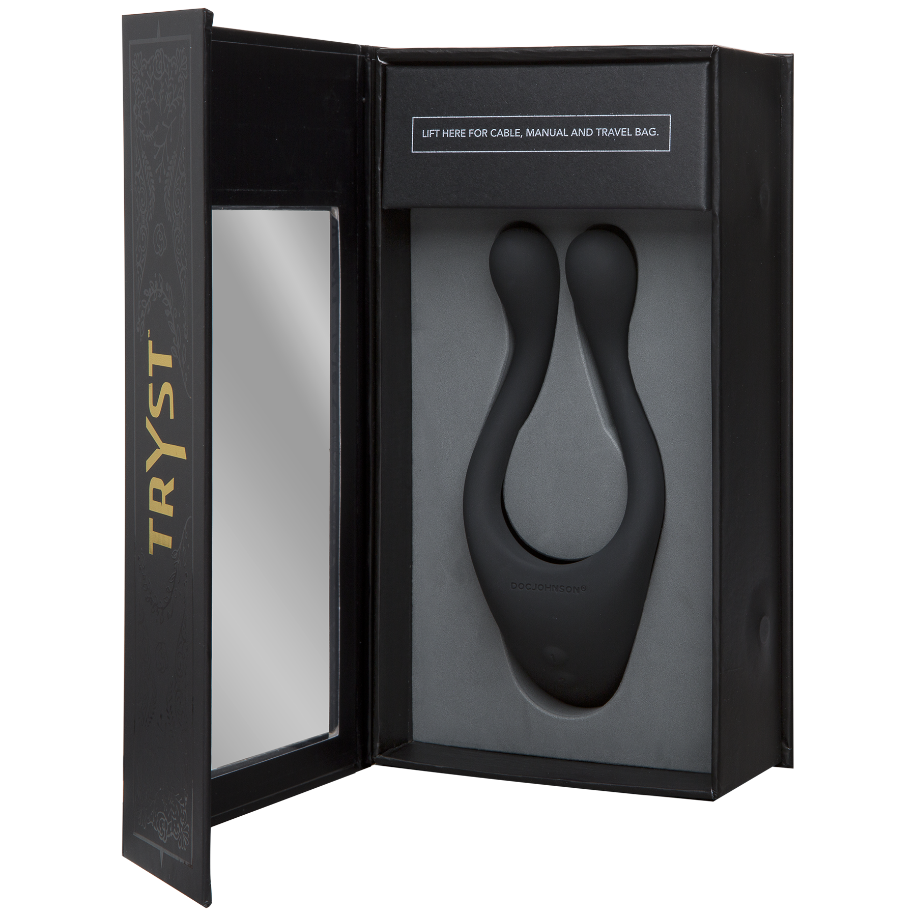 Tryst Multi Erogenous Zone Silicone Massager - Black DJ0990-05-BX