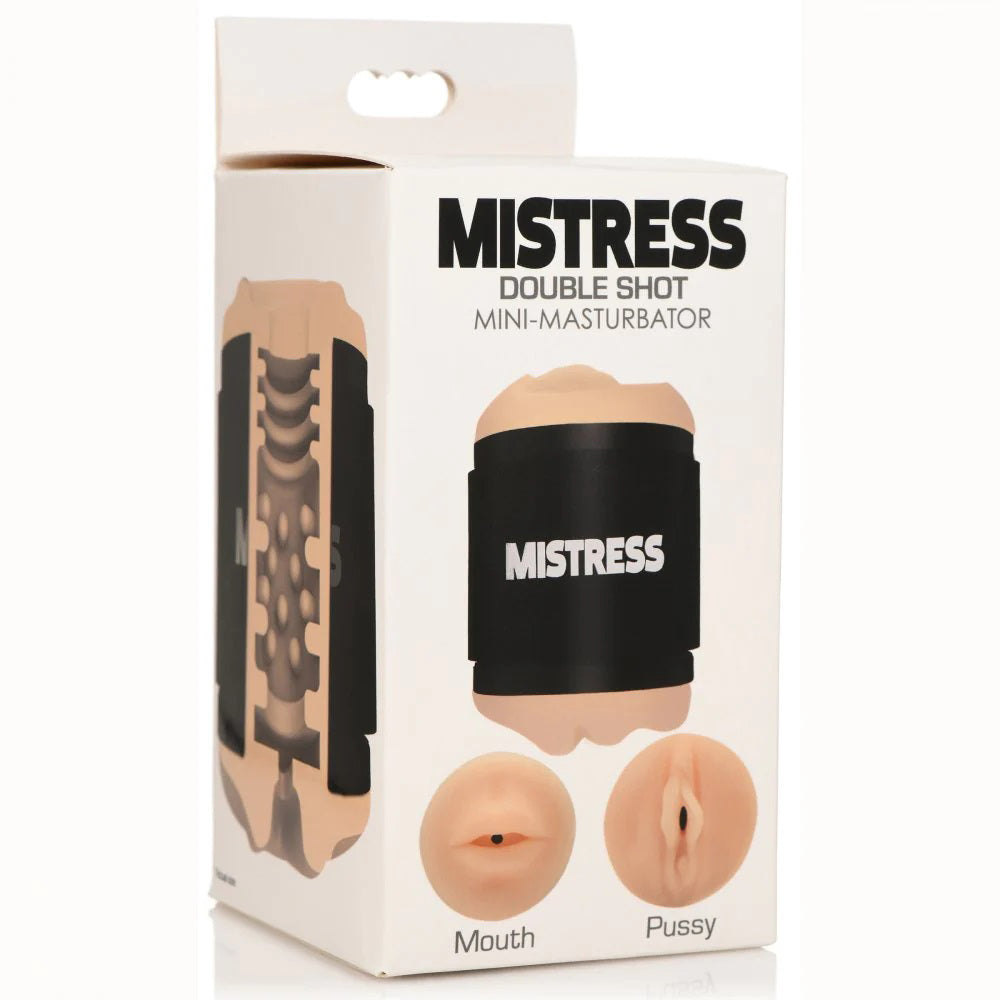 Mistress Double Shot Mouth and Pussy Stroker - Light CN-07-0584-10