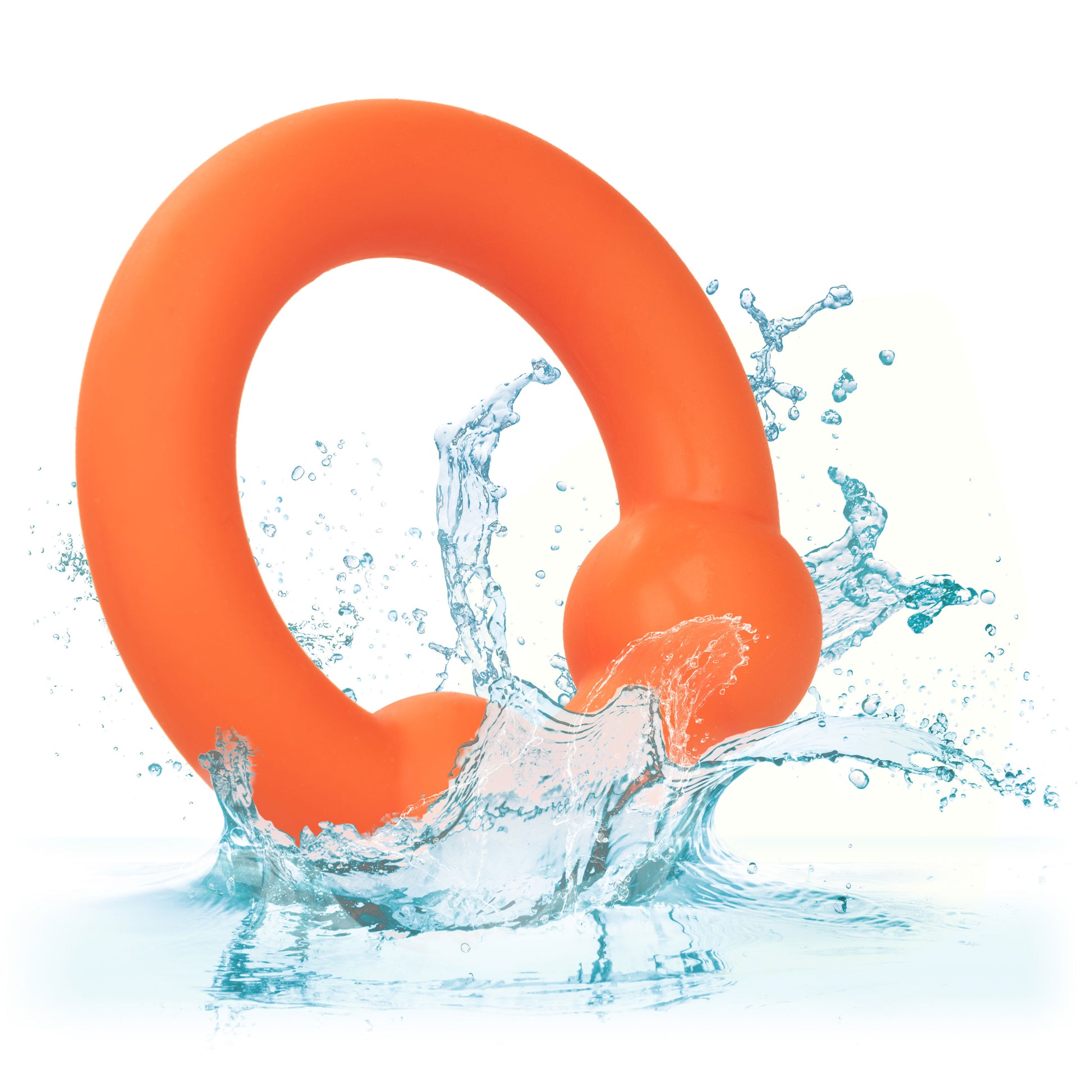 Alpha Liquid Silicone Dual Ball Ring - Orange Orange SE1492122