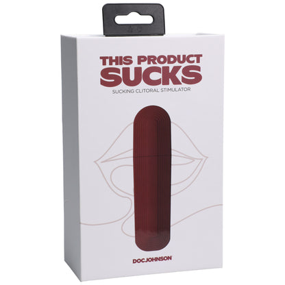 This Product Sucks - Sucking Clitoral Stimulator - Rechargeable - Red DJ0990-31-BX