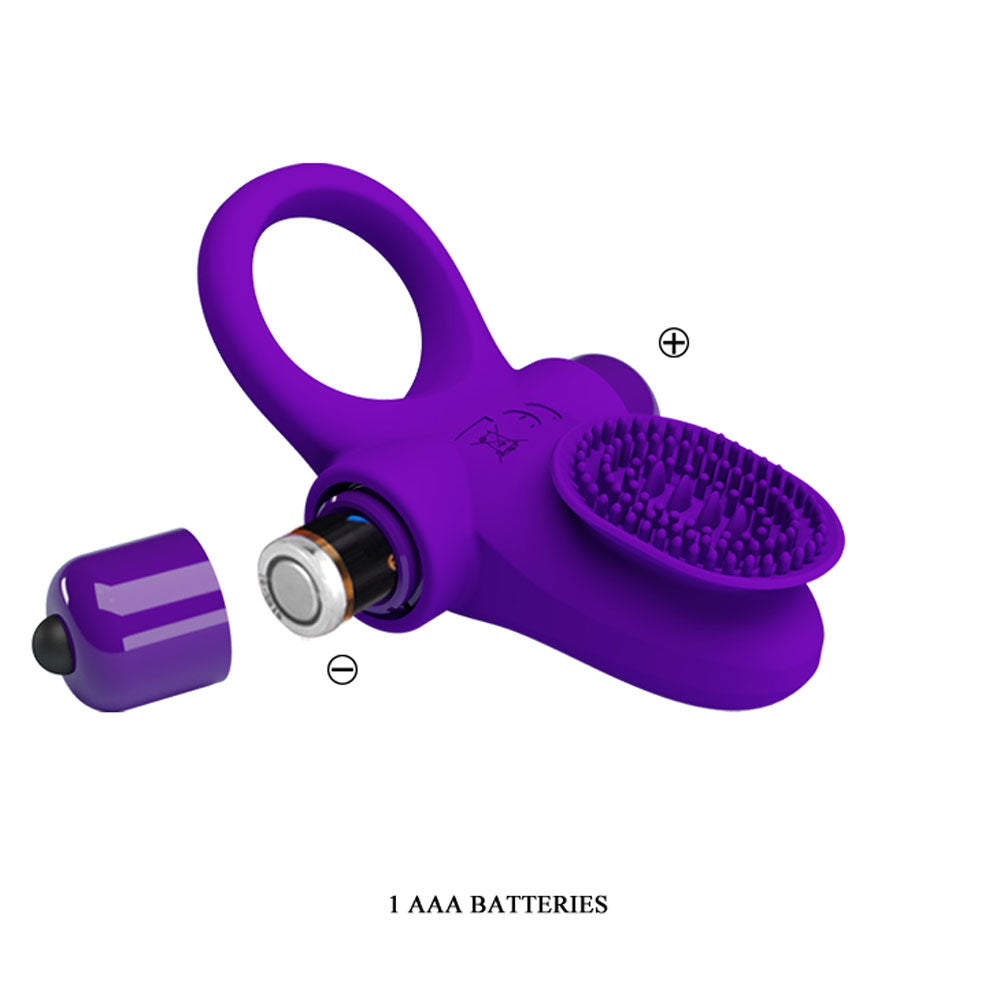 Pretty Love Vibrating Cock Ring II - Purple BI-210205-1