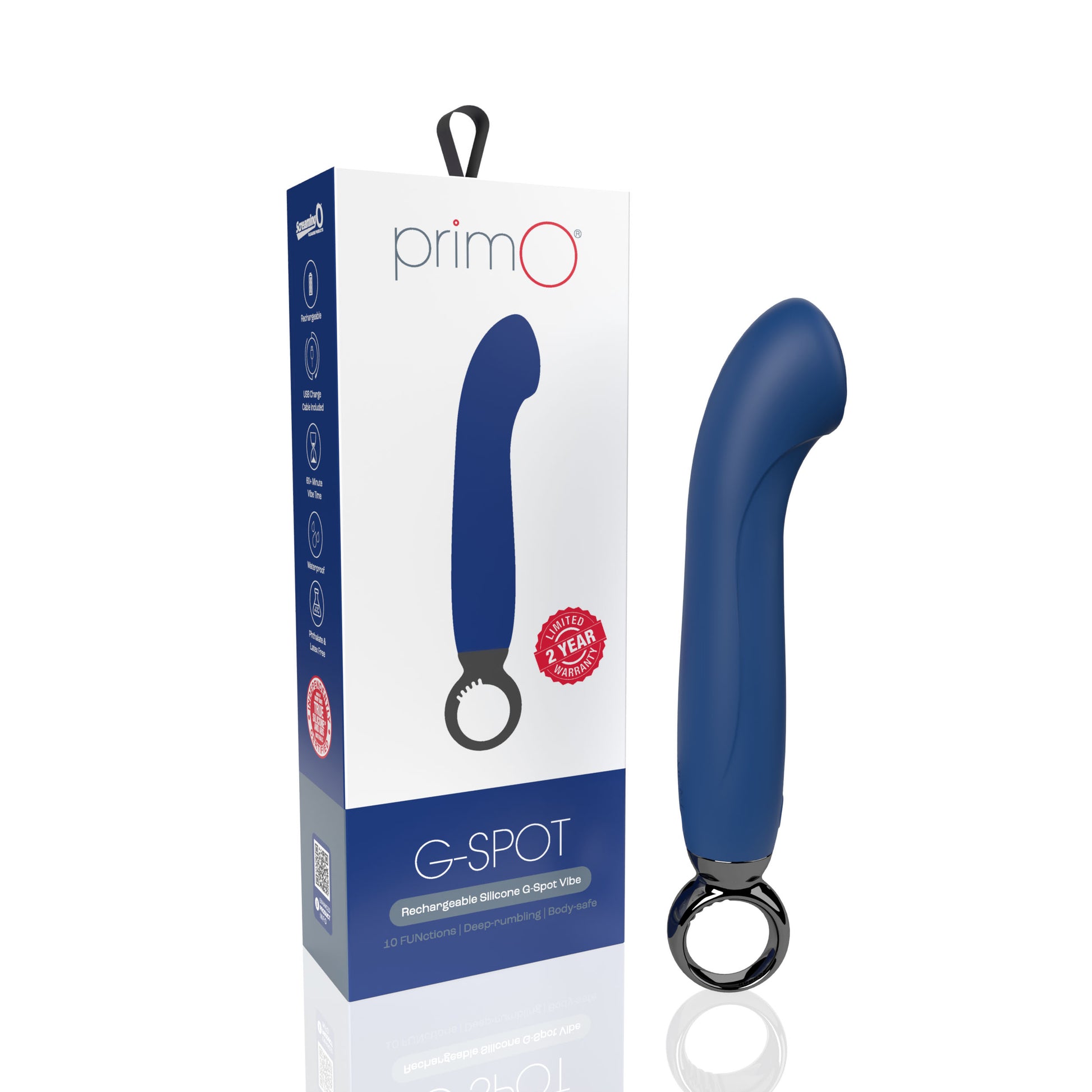 Primo G-Spot Rechargeable Vibrator - Blueberry AP3-BB