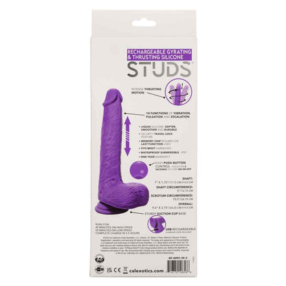 Rechargeable Gyrating and Thrusting Silicone Studs - Purple SE0251103