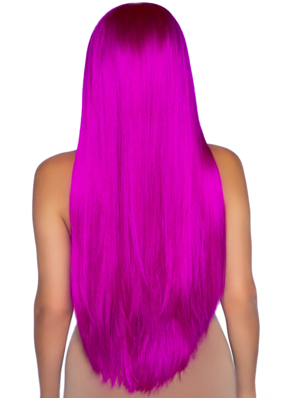 33 Inch Long Straight Center Part Wig - Raspberry LA-A2864RASP