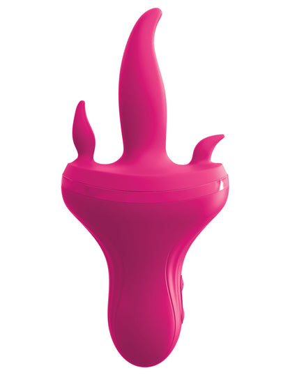 Threesome Holey Trinity Triple Tongue Vibrator -  Pink PD4959-12