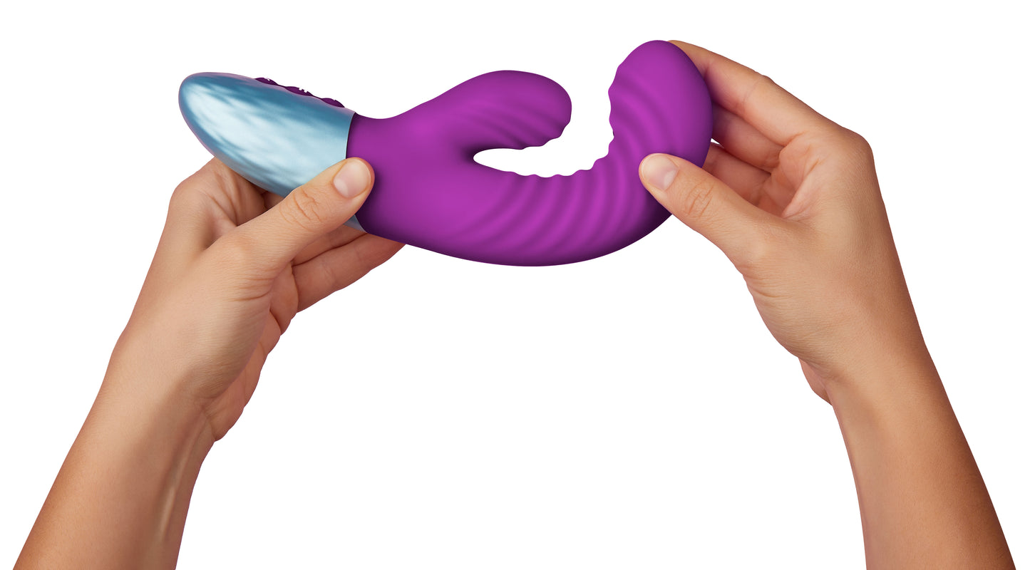 Delola Liquid Silicone Rabbit - Purple FF-1027-02