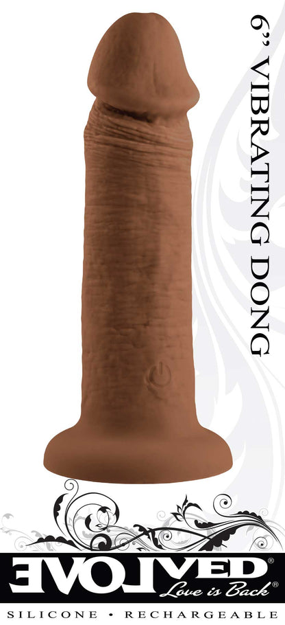 6 Inch Girthy Vibrating Dong - Dark EN-RD-2765-2