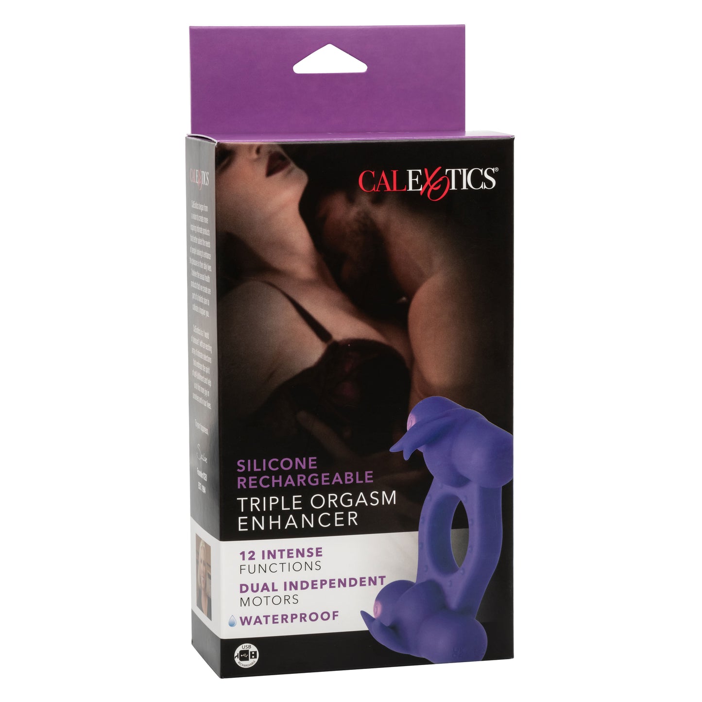 Silicone Rechargeable Triple Orgasm Enhancer -  Purple SE1843503