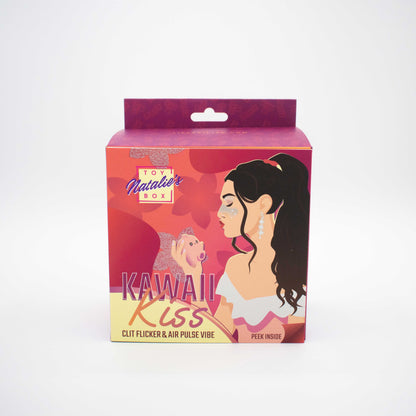 Kawaii Kiss Clit Flicker and Air Pulse Stimulator  - Pink LAK-9096