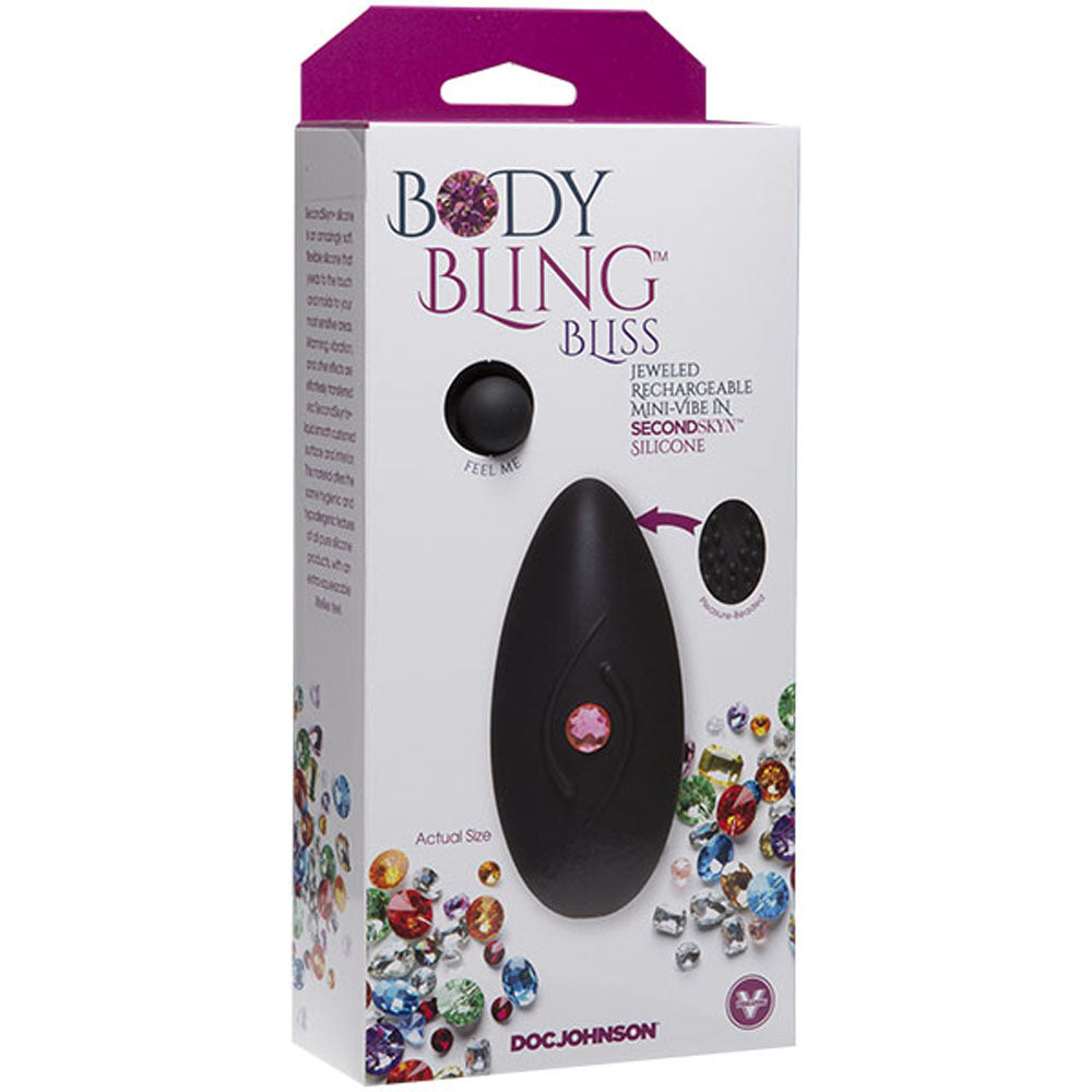 Body Bling - Clit Caress Mini-Vibe in Second Skin Silicone - Pink DJ7018-01-BX