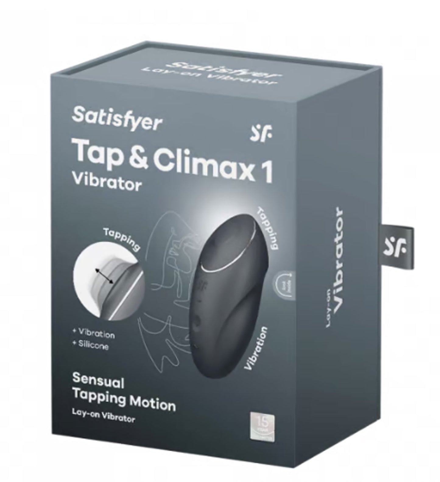 Satisfyer Tap and Climax 1 Vibrator - Grey SAT-4046013