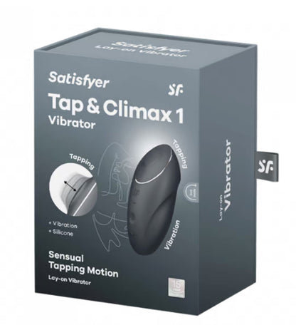 Satisfyer Tap and Climax 1 Vibrator - Grey SAT-4046013