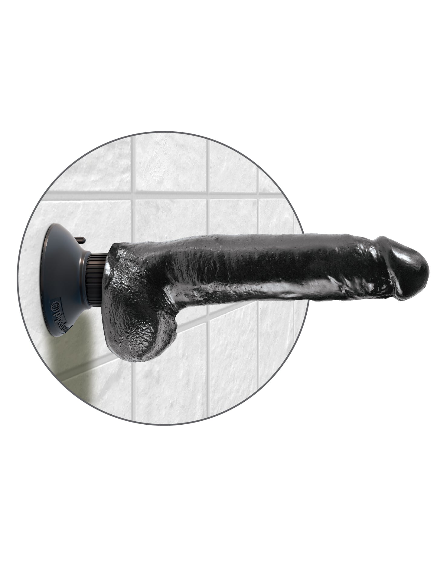 King Cock 9-Inch Vibrating Cock With Balls - Black PD5408-23