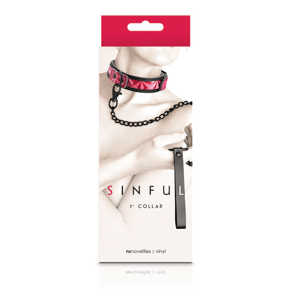 Sinful - 1 Inch Collar - Pink NSN1222-24