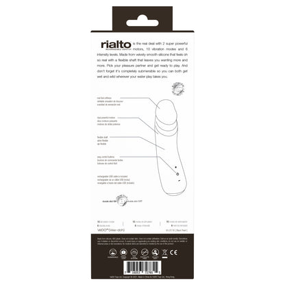 Rialto Rechargeable Vibrator - Black VI-L0116