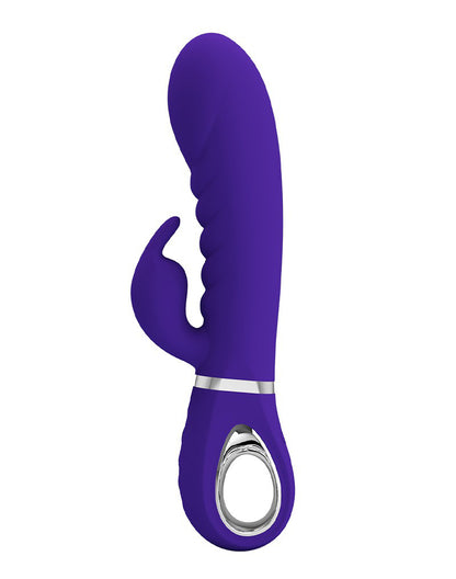 Prescott Super Soft Rabbit Silicone Vibrator -  Purple BI-014635-3