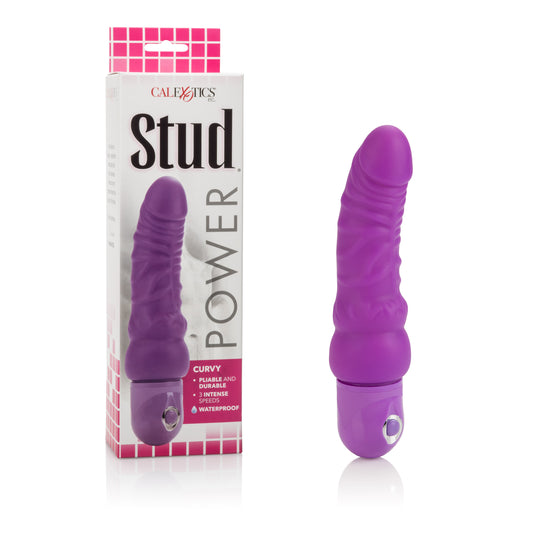 Waterproof Power Stud Curvy Dong - Purple SE0836033