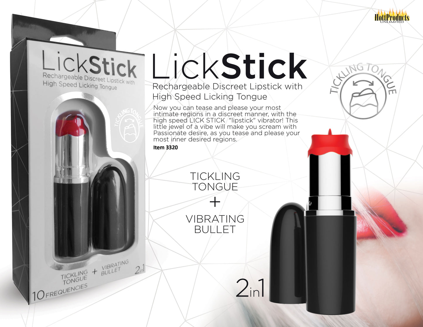 Lickstick - Multi Speed Tongue Vibrator HTP3320