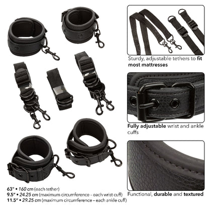 Nocturnal Collection Bed Restraints - Black SE2678303