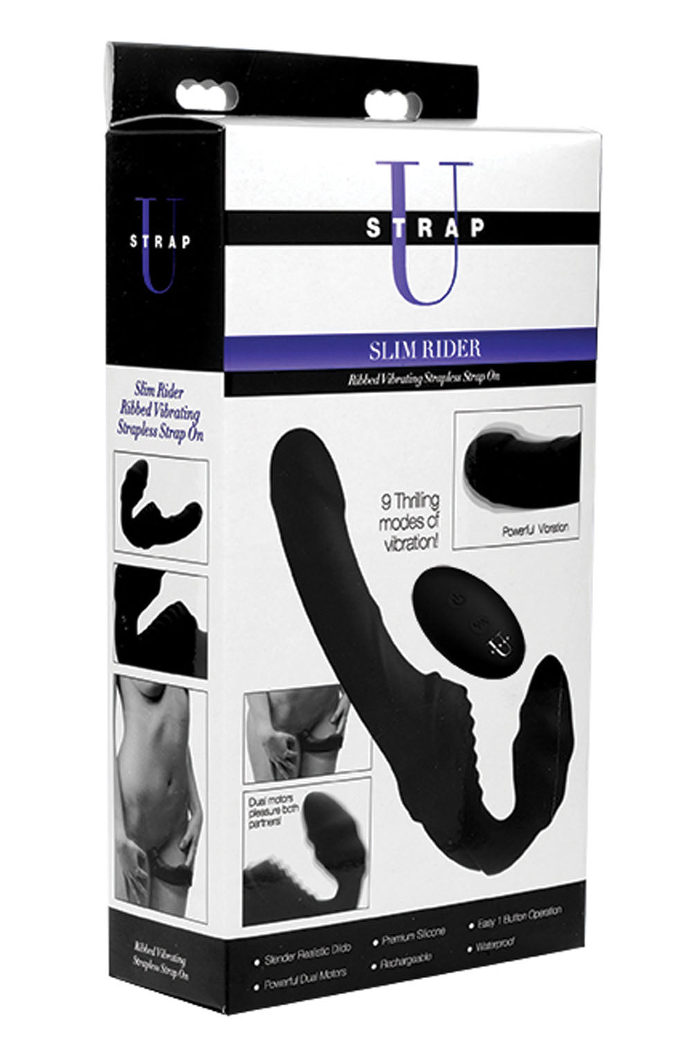 Pro Rider 9x Vibrating Silicone Strapless  Strap on With Remote Control SU-AF895