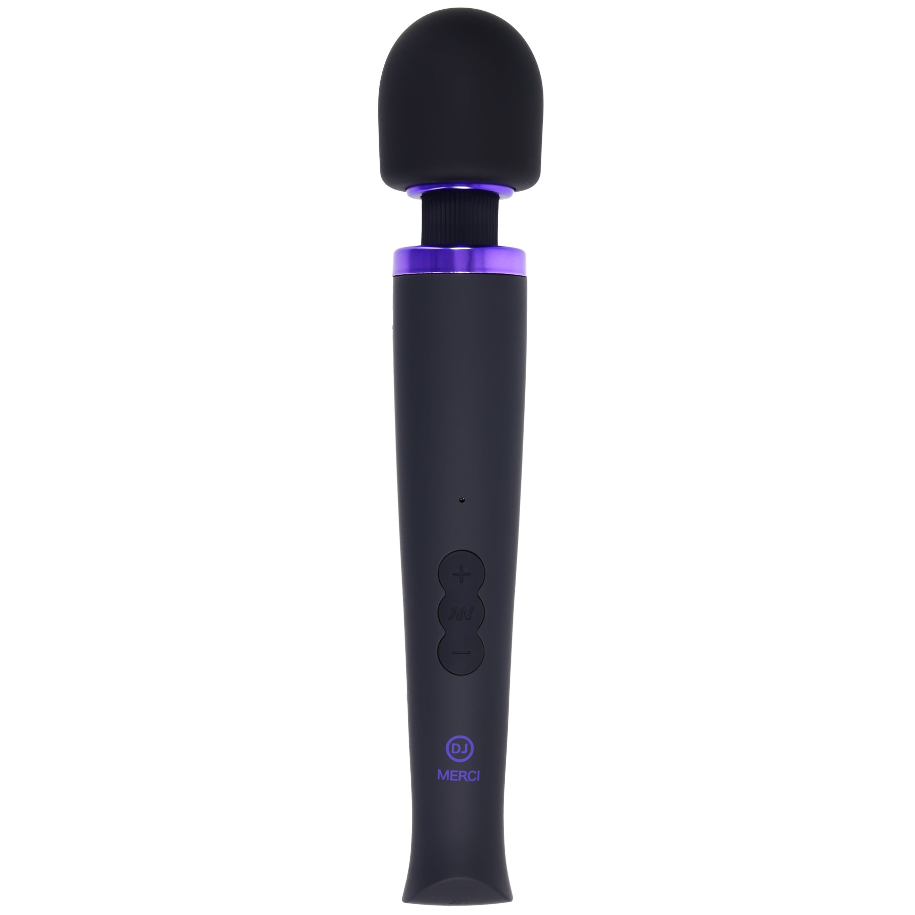 Merci - Rechargeable Power Wand - Ultra - Powerful Silicone Wand Massager - Black DJ2400-11-BX