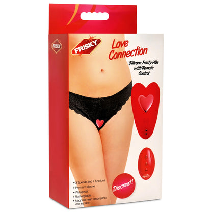 Love Connection Silicone Panty Vibe With Remote Control - Red FR-AH368