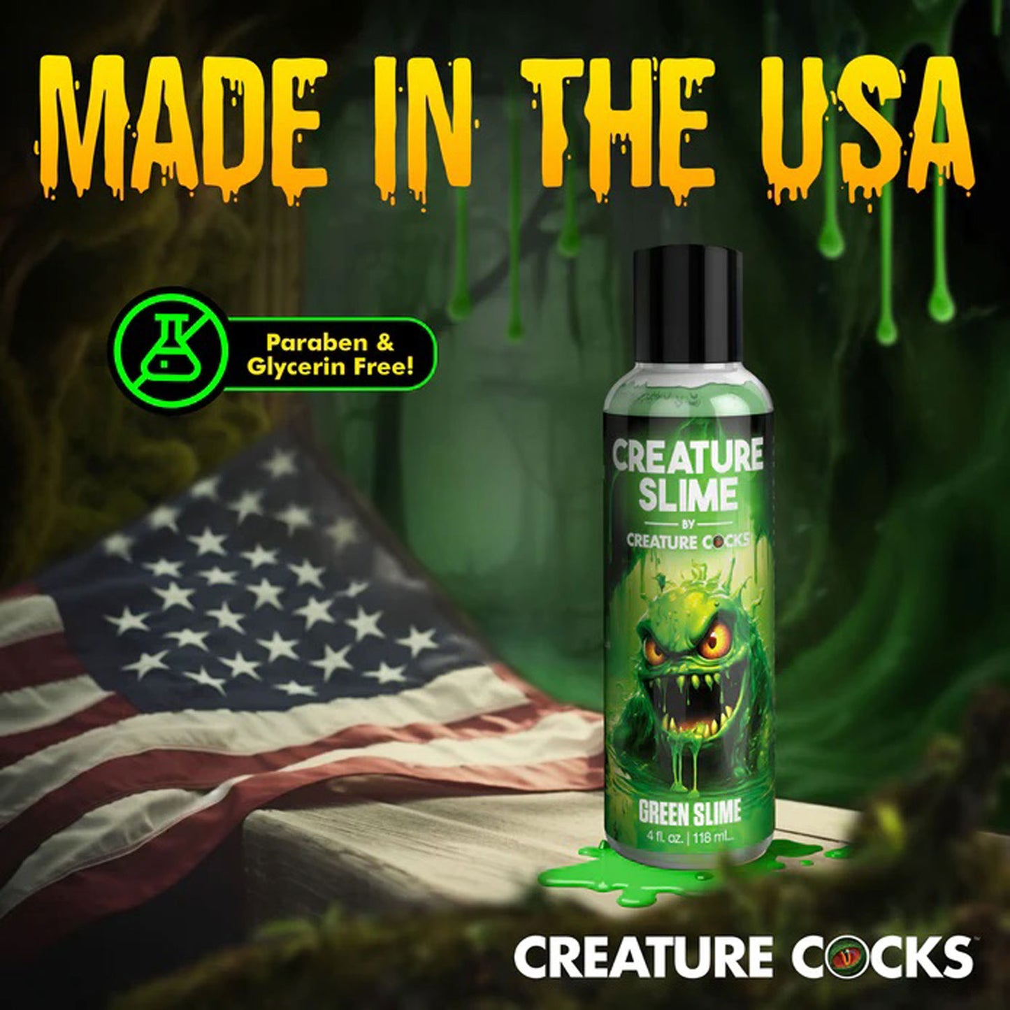 4oz Creature Slime Green Slime Water-Based - Lubricant CC-AH586-4OZ