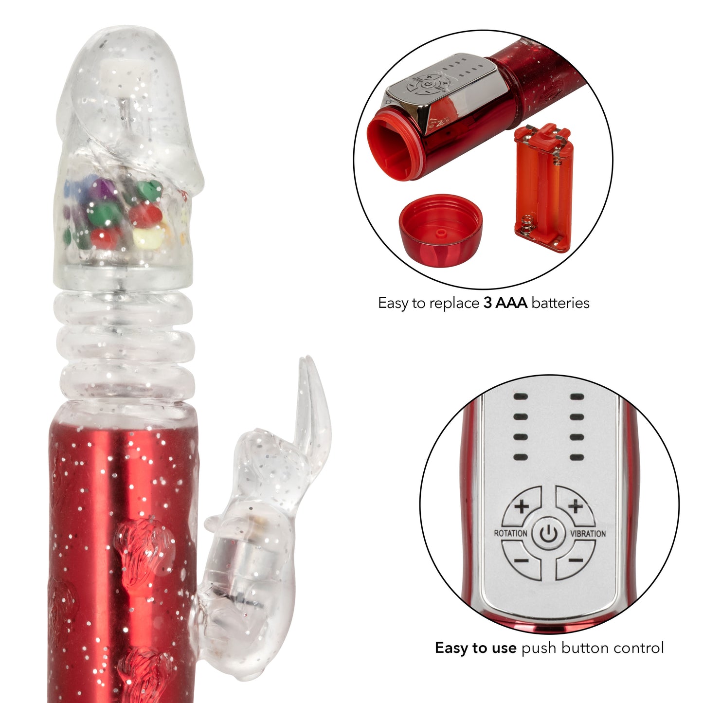 Naughty Bits Cumball Machine Thrusting Jack  Rabbit Vibrator - Red SE4410253