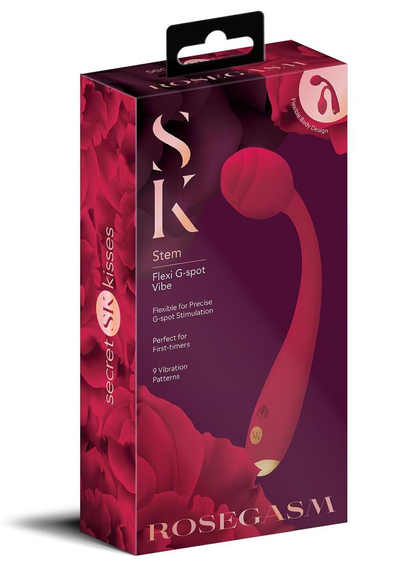 Rosegasm Long Stem Flexi G-Spot Vibe Rose - Red SK-1042