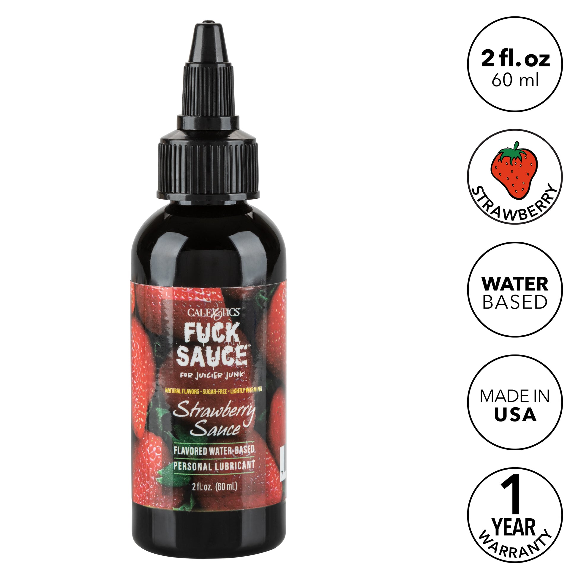 Fuck Sauce Flavored Water-Based Personal  Lubricant - Strawberry - 2 Fl. Oz. SE2410151