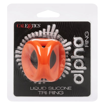 Alpha Liquid Silicone Tri-Ring - Orange  Orange SE1492362