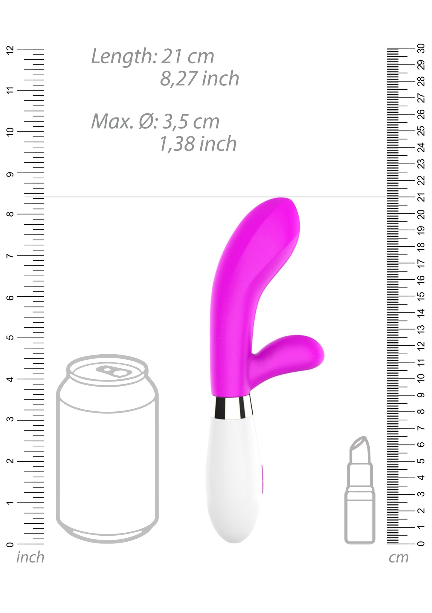 Achilles - Ultra Soft Silicone - 10 Speeds - Fuchsia SH-LUM001FUC