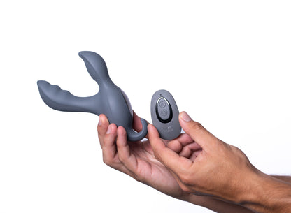 Apollo 15-Function Remote Control Prostate  Massager - Grey MTMA108