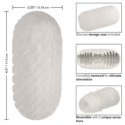 Boundless Reversible Ribbed Stroker - Clear SE2699801