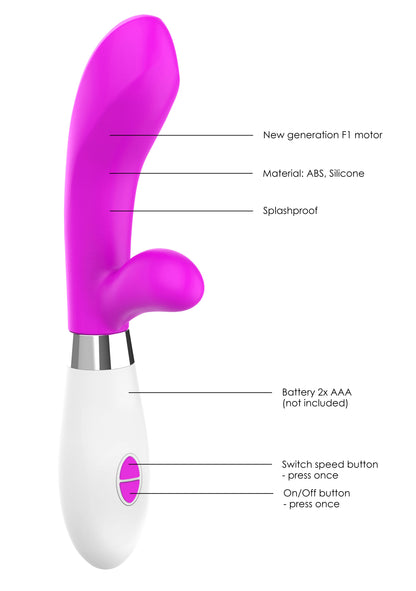 Achilles - Ultra Soft Silicone - 10 Speeds - Fuchsia SH-LUM001FUC