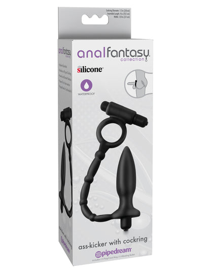 Anal Fantasy Collection Ass Kicker With Cockring - Black PD4609-23