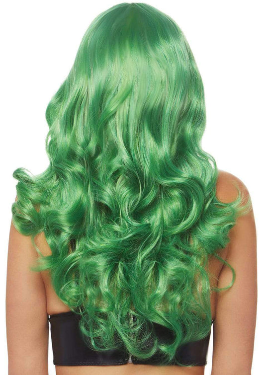 24 Inch Misfit Long Wavy Bang Wig - Green LA-A2766GRN