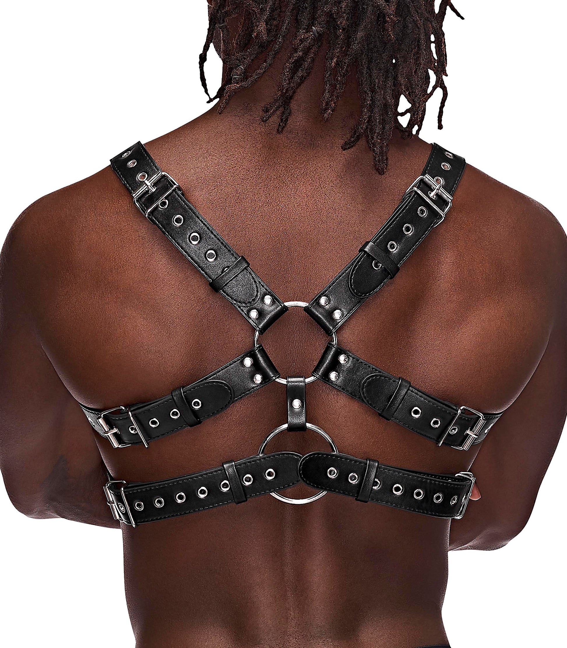 Gemini Leather Harness - One Size - Black MP-591266BK1S