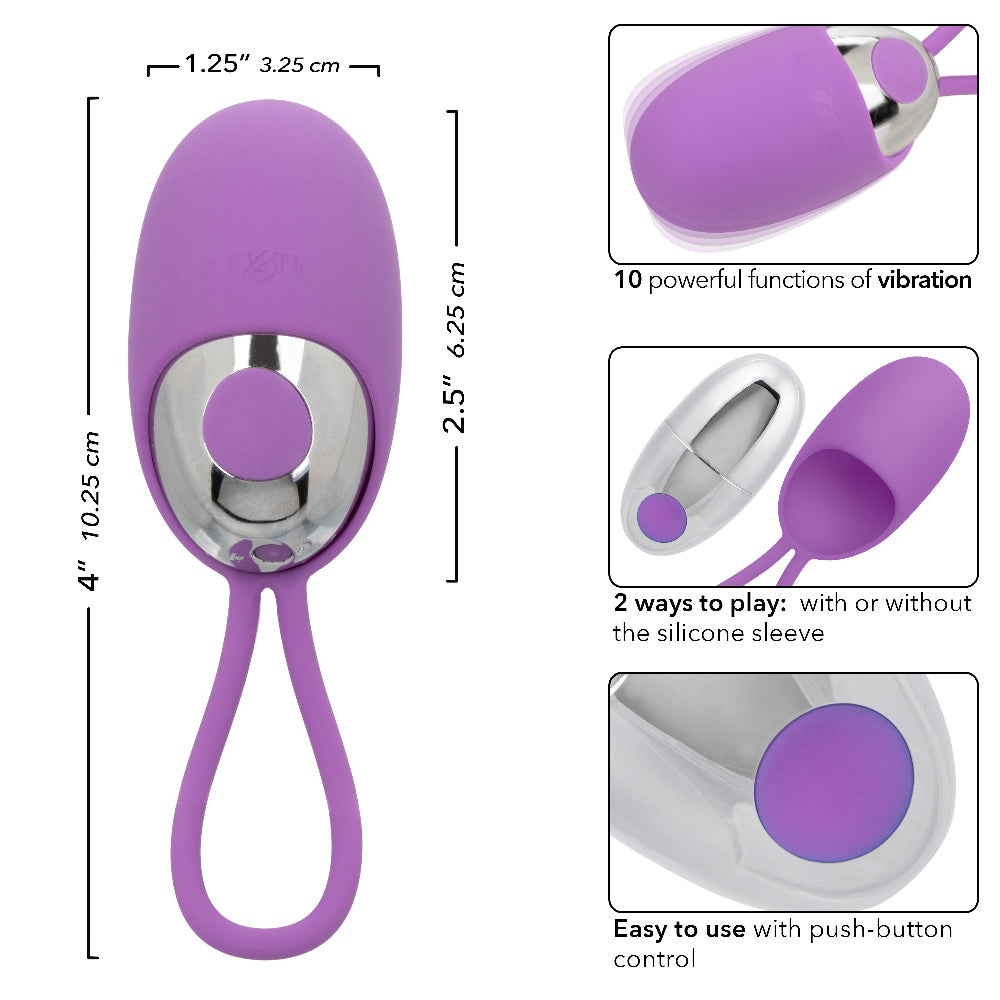 Turbo Buzz Bullet With Removable Silicone Sleeve - Purple SE0043072