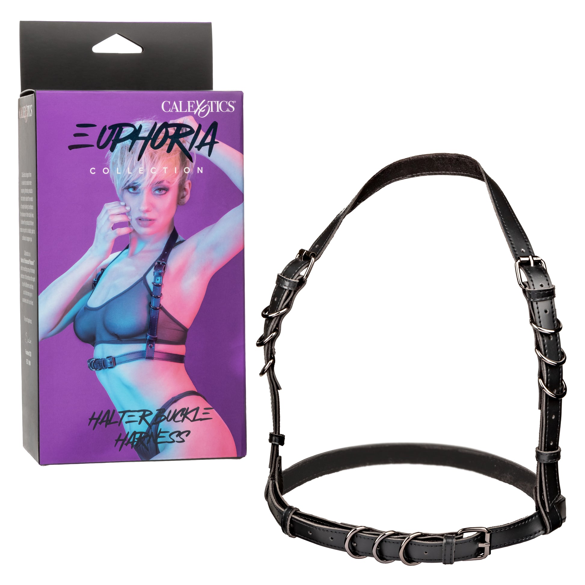 Euphoria Collection Halter Buckle Harness - Black SE3101053