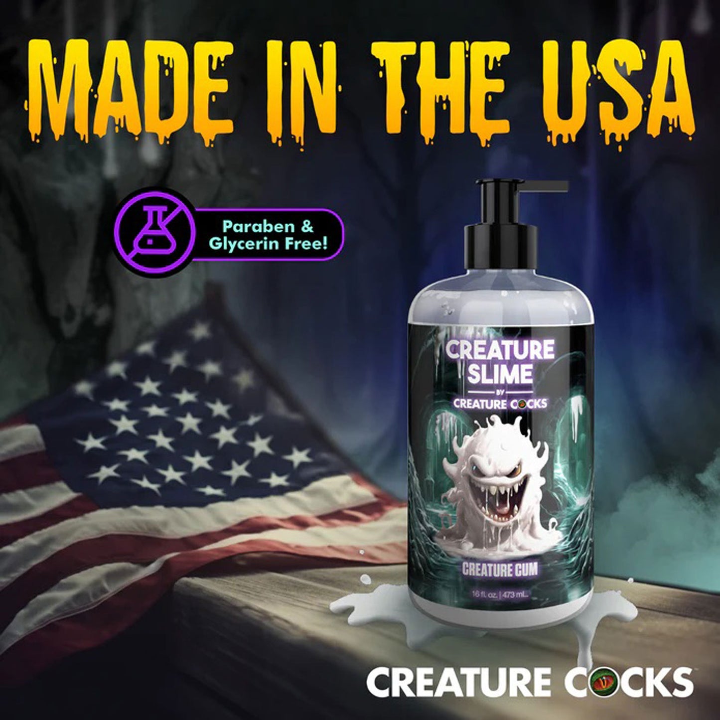 16oz Creature Slime Creature Cum Unscented Jizz - Lubricant - Clear CC-AH456-16OZ