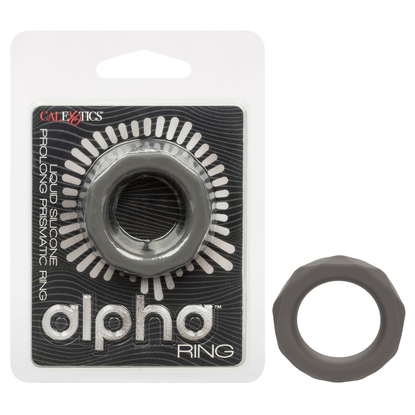 Alpha Liquid Silicone Prolong Prismatic Ring -  Gray SE1491602