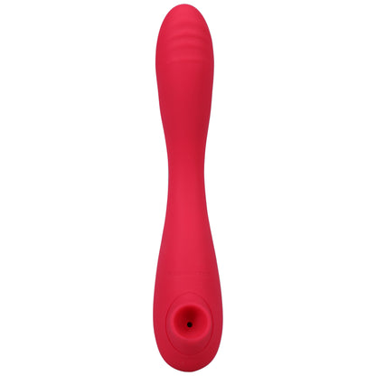 This Product Sucks - Sucking Clitoral Stimulator  With Bendable G-Spot Vibrator - Pink DJ0990-26-BX