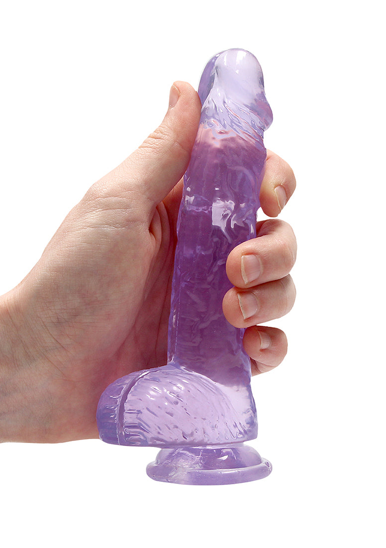 6 Inch Realistic Dildo With Balls - Purple SH-REA090PUR