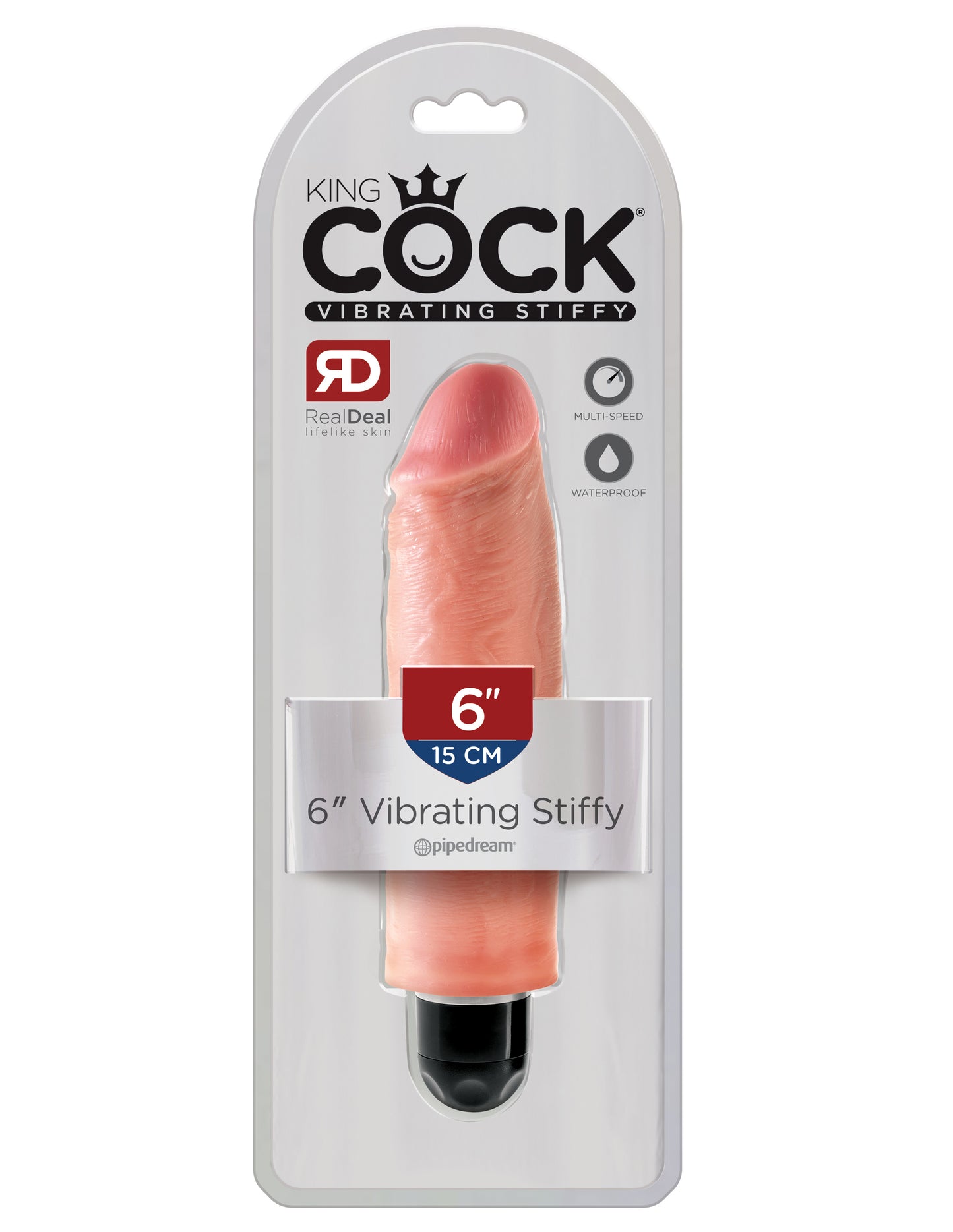 King Cock 6 Inch Vibrating Stiffy - Light PD5521-21