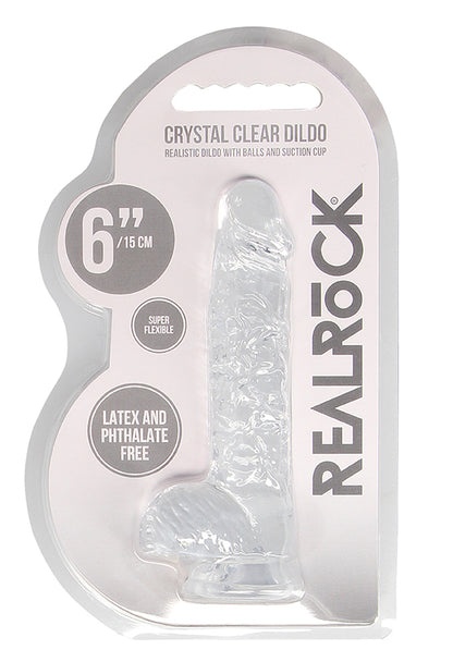 6 Inch Realistic Dildo With Balls - Translucent SH-REA090TRA