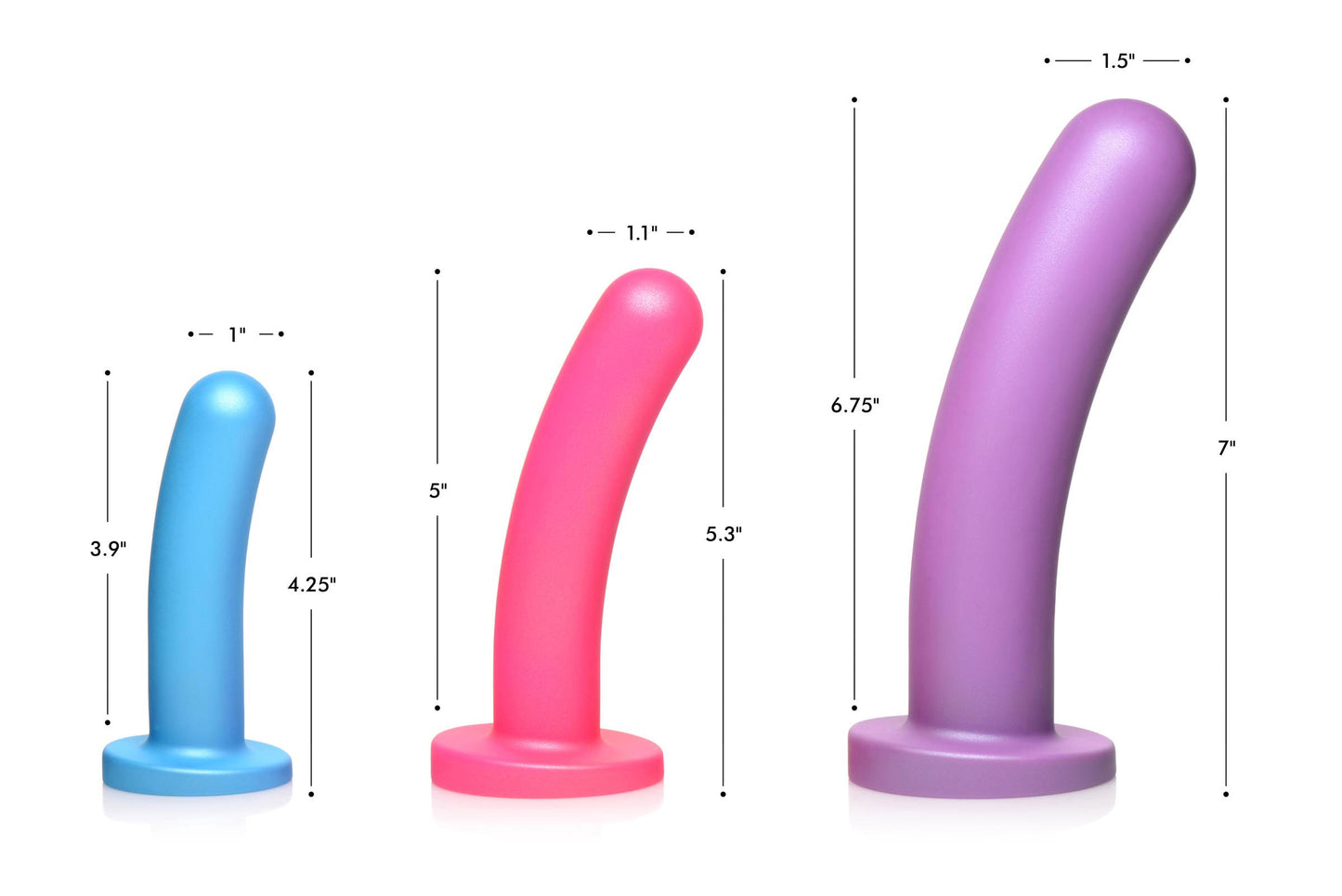 Triple Peg 28x Vibrating Silicone Dildo Set With Remote SU-AG856