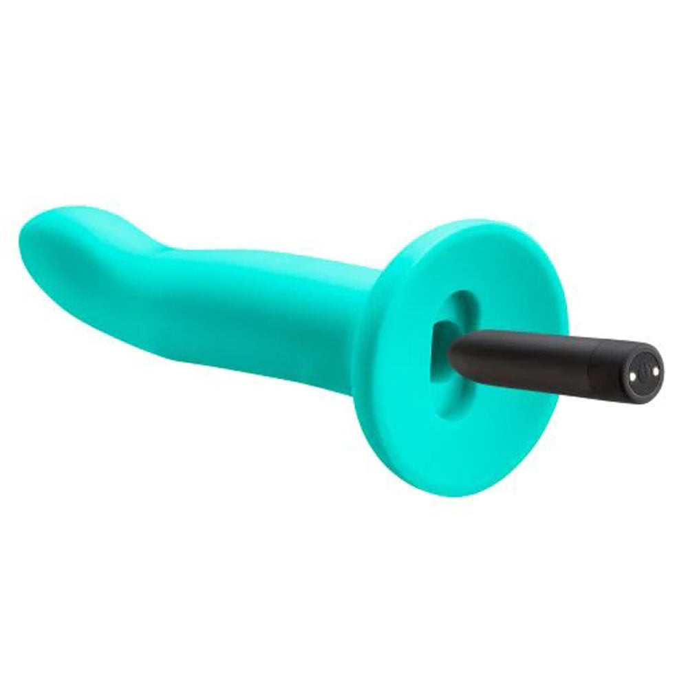 Ergo Super Flexi II Dong Soft and Flexible Liquid  Silicone With Vibrator - Teal WTC965